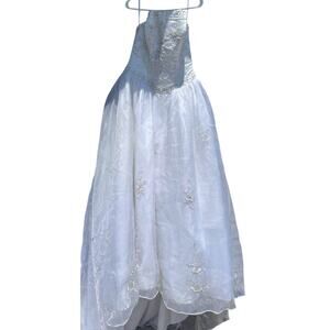DaVinci Bridal Wedding Dress Size 12 Strapless Corset Back Embroidered